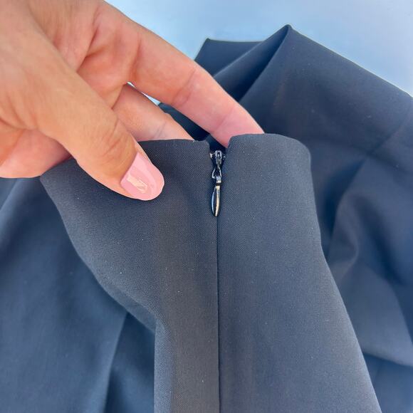 Theory Belisa 3 Wool Black Trousers Sevona Slim Leg Pants Size 12 Office Work - Picture 11 of 13